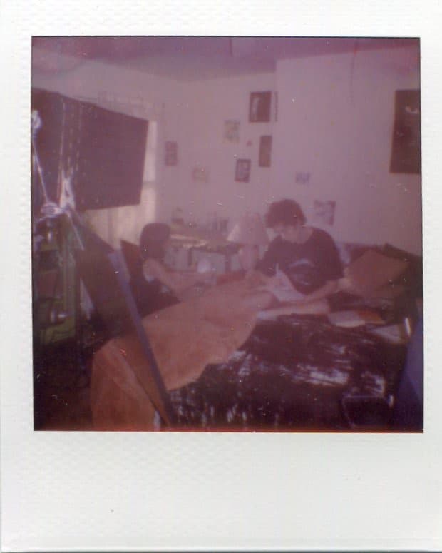 Behind the scenes, on Polaroid.