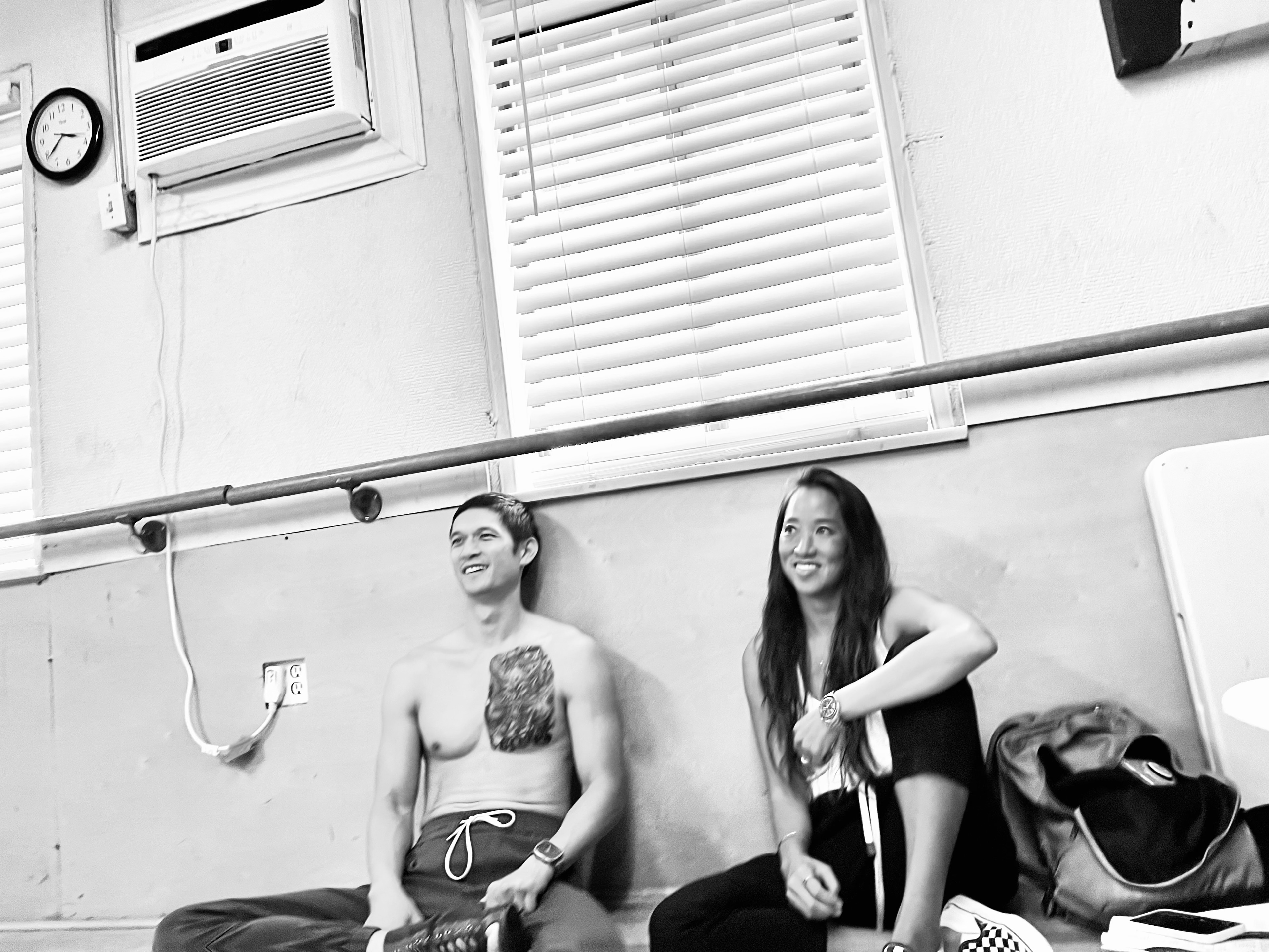 Harry Shum Jr. and Alice Gu behind the scenes on Shimmer.